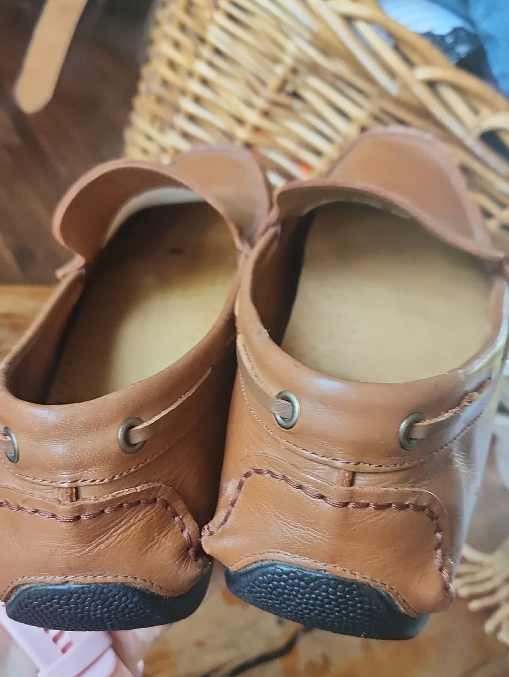 Marc Joseph Men's brown leather sz 9 loafers boat shoe‎